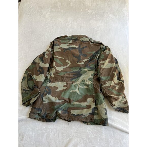 Vintage US Army Jacket Mens Small M65 Woodland Camo Cold Weather Military 90s - Picture 7 of 14